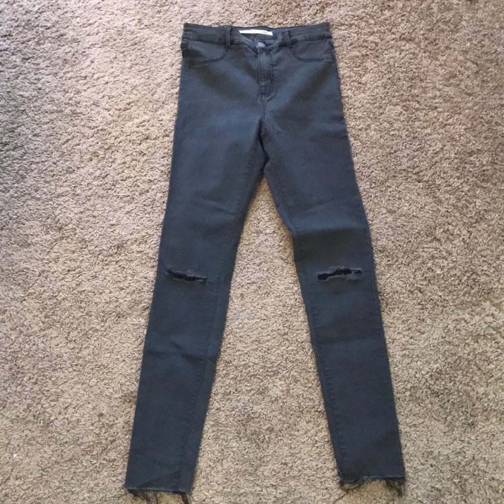 Zara grey stretchy jeans
